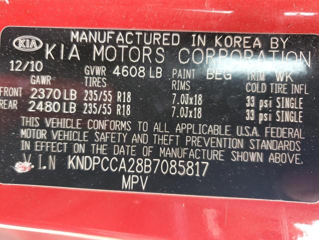 Photo 14 from auction – 2011 KIA SPORTAGE E with VIN KNDPCCA28B7085817