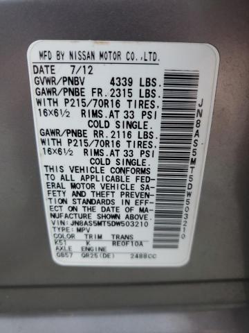 Photo 14 from auction – 2013 NISSAN ROGUE S with VIN JN8AS5MT5DW503210