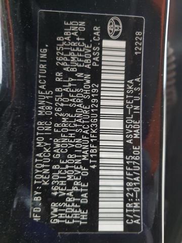 Photo 13 from auction – 2016 TOYOTA CAMRY LE with VIN 4T1BF1FK3GU129192