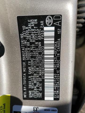 Photo 13 from auction – 2010 TOYOTA COROLLA BA with VIN 2T1BU4EE6AC374323