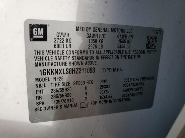 Photo 14 from auction – 2017 GMC ACADIA DEN with VIN 1GKKNXLS8HZ211068