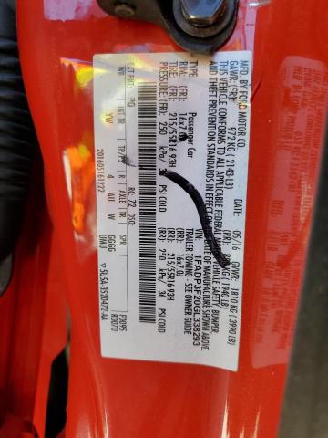 Photo 12 from auction – 2016 FORD FOCUS SE with VIN 1FADP3F20GL338293