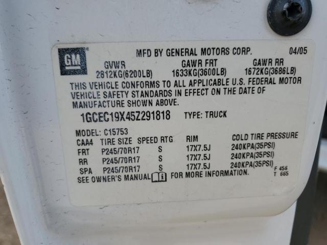 Photo 12 from auction – 2005 CHEVROLET SILVERADO with VIN 1GCEC19X45Z291818