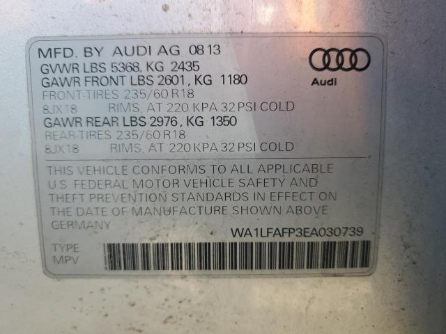 Photo 14 from auction – 2014 AUDI Q5 PREMIUM with VIN WA1LFAFP3EA030739