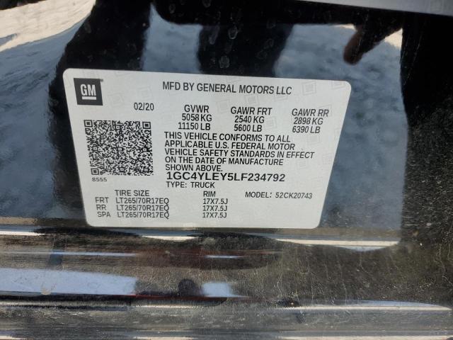 Photo 12 from auction – 2020 CHEVROLET SILVERADO with VIN 1GC4YLEY5LF234792