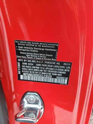 Photo 12 from auction – 2013 PORSCHE 911 CARRER with VIN WP0AB2A9XDS123029