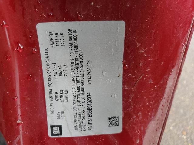 Photo 13 from auction – 2011 CHEVROLET CAMARO LT with VIN 2G1FB1ED9B9132374