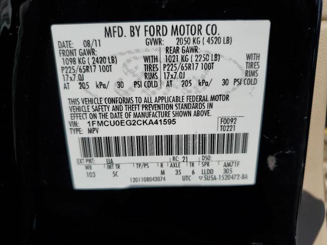 Photo 13 from auction – 2012 FORD ESCAPE LIM with VIN 1FMCU0EG2CKA41595