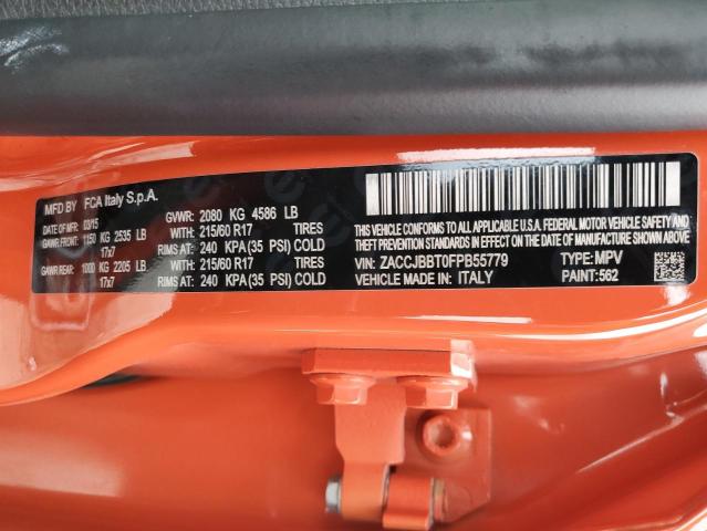 Photo 14 from auction – 2015 JEEP RENEGADE L with VIN ZACCJBBT0FPB55779