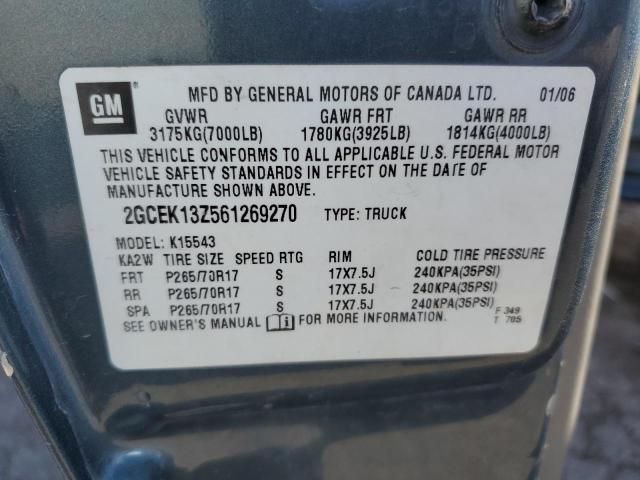 Photo 12 from auction – 2006 CHEVROLET SILVERADO with VIN 2GCEK13Z561269270