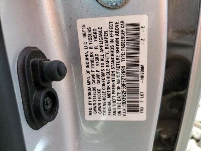 Photo 13 from auction – 2015 HONDA CIVIC LX with VIN 19XFB2F59FE272694