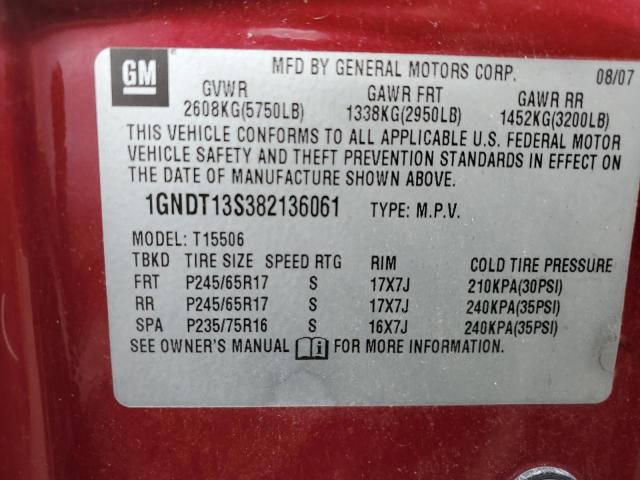 Photo 14 from auction – 2008 CHEVROLET TRAILBLAZE with VIN 1GNDT13S382136061