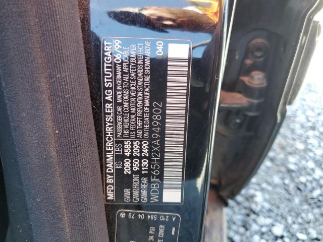 Photo 12 from auction – 1999 MERCEDES-BENZ E 320 with VIN WDBJF65H2XA949802