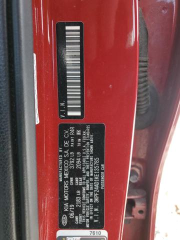 Photo 12 from auction – 2019 KIA FORTE FE with VIN 3KPF24AD1KE135785