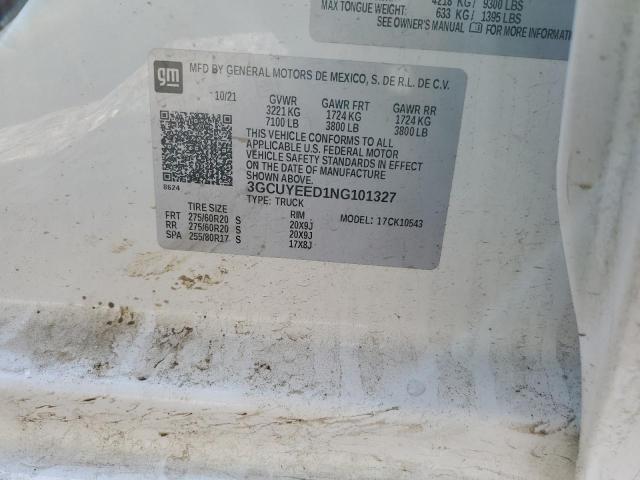 Photo 12 from auction – 2022 CHEVROLET SILVERADO with VIN 3GCUYEED1NG101327