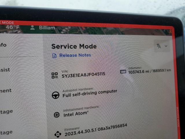 Photo 9 from auction – 2018 TESLA MODEL 3 with VIN 5YJ3E1EA8JF045115