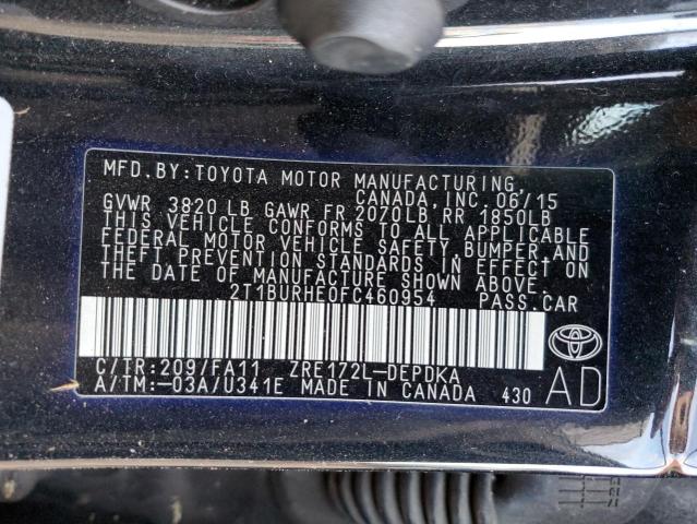 Photo 13 from auction – 2015 TOYOTA COROLLA L with VIN 2T1BURHE0FC460954