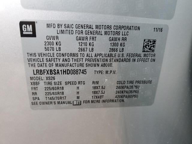 Photo 14 from auction – 2017 BUICK ENVISION E with VIN LRBFXBSA1HD088745