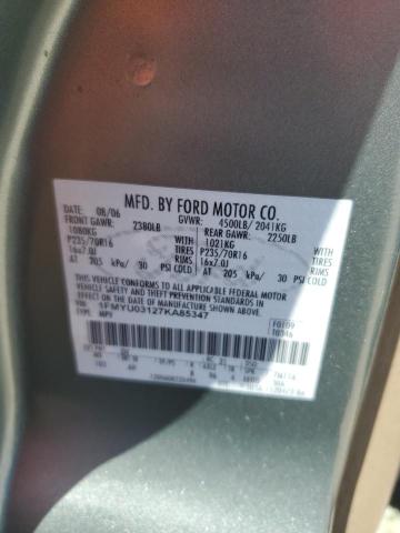 Photo 14 from auction – 2007 FORD ESCAPE XLT with VIN 1FMYU03127KA85347