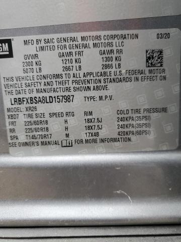 Photo 14 from auction – 2020 BUICK ENVISION P with VIN LRBFXBSA8LD157987