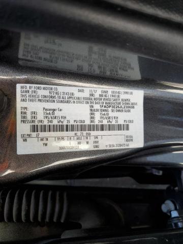 Zdjęcie 12 z aukcji – 2018 FORD FOCUS S z VIN 1FADP3E26JL230608