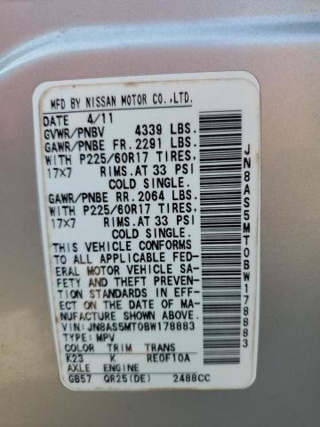 Photo 14 from auction – 2011 NISSAN ROGUE S with VIN JN8AS5MT0BW178883