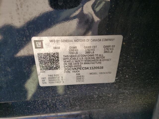 Photo 13 from auction – 2019 CHEVROLET SILVERADO with VIN 2GCVKPEC5K1120928