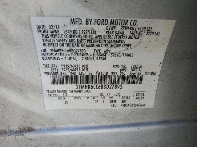 Photo 13 from auction – 2011 FORD FLEX SEL with VIN 2FMHK6CC6BBD27893