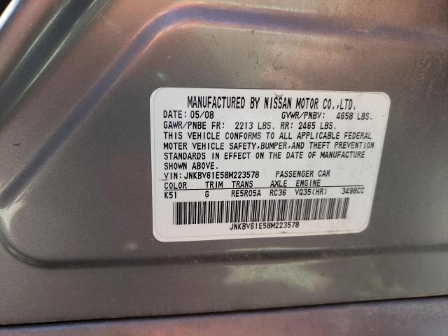 Photo 12 from auction – 2008 INFINITI G35 with VIN JNKBV61E58M223578
