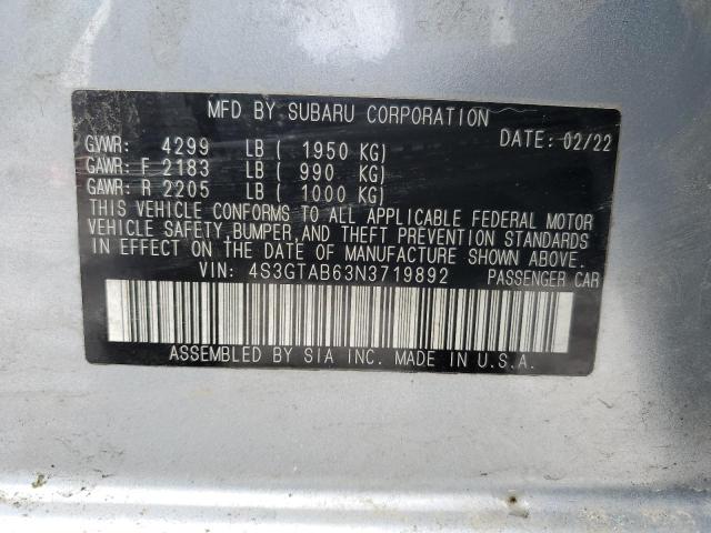 Photo 13 from auction – 2022 SUBARU IMPREZA with VIN 4S3GTAB63N3719892