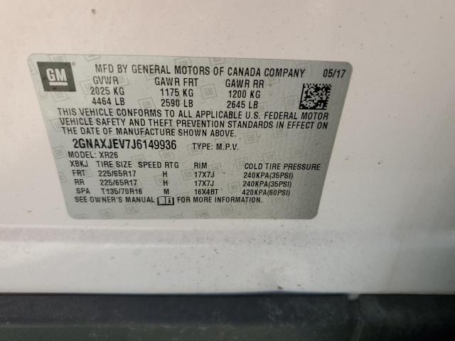 Photo 14 from auction – 2018 CHEVROLET EQUINOX LT with VIN 2GNAXJEV7J6149936