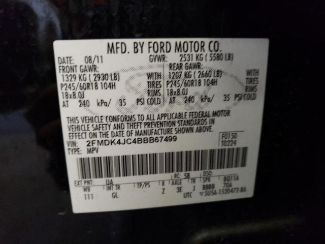 Photo 12 from auction – 2011 FORD EDGE SEL with VIN 2FMDK4JC4BBB67499