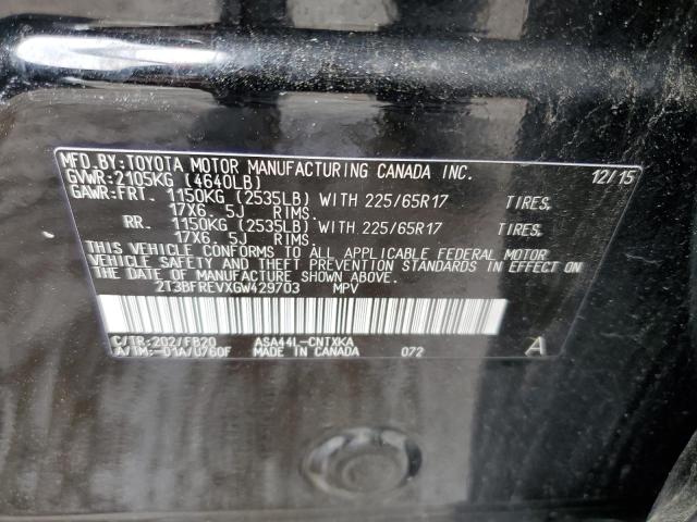 Photo 14 from auction – 2016 TOYOTA RAV4 LE with VIN 2T3BFREVXGW429703