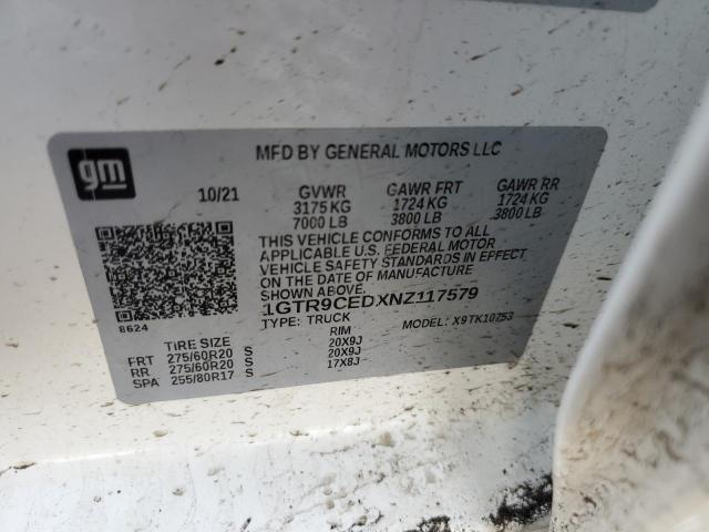 Photo 13 from auction – 2022 GMC SIERRA LIM with VIN 1GTR9CEDXNZ117579