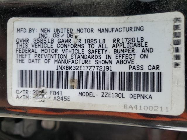 Photo 12 from auction – 2007 TOYOTA COROLLA CE with VIN 1NXBR32E17Z772191