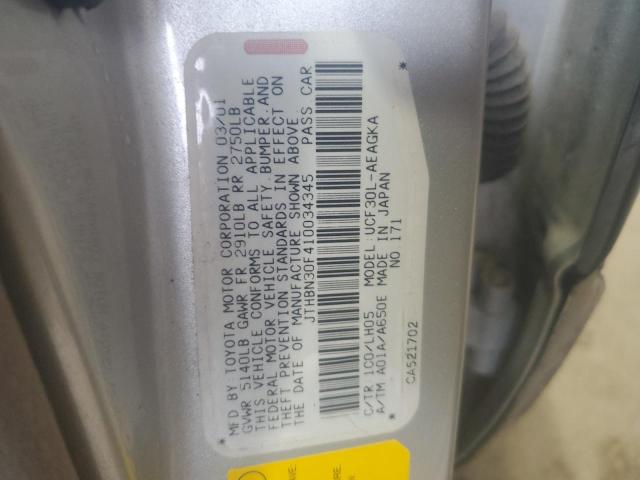 Photo 13 from auction – 2001 LEXUS LS 430 with VIN JTHBN30F410034345