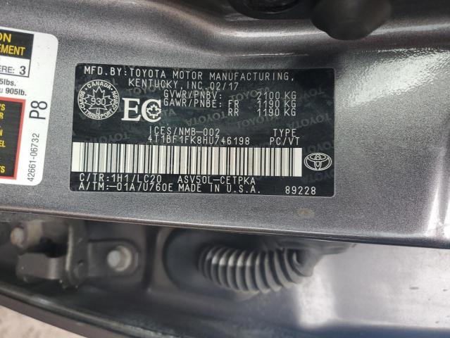 Photo 13 from auction – 2017 TOYOTA CAMRY LE with VIN 4T1BF1FK8HU746198