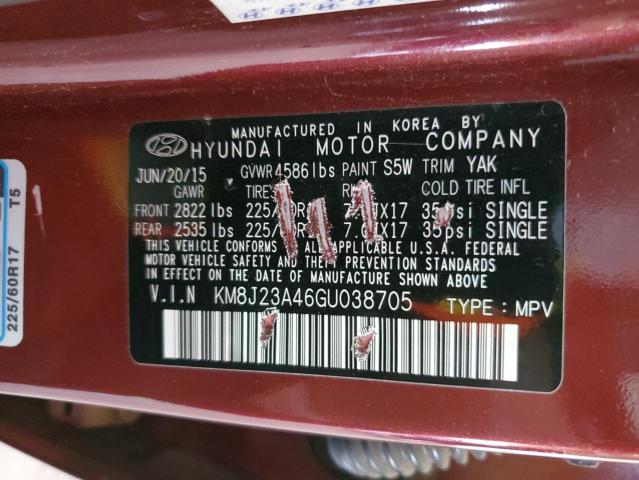Photo 12 from auction – 2016 HYUNDAI TUCSON SE with VIN KM8J23A46GU038705