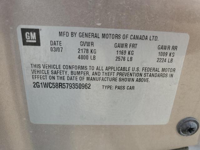 Photo 12 from auction – 2007 CHEVROLET IMPALA LT with VIN 2G1WC58R579350962