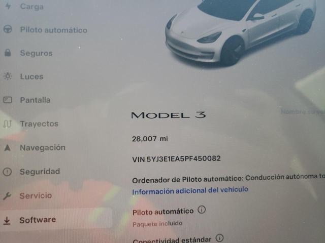 Photo 9 from auction – 2023 TESLA MODEL 3 with VIN 5YJ3E1EA5PF450082