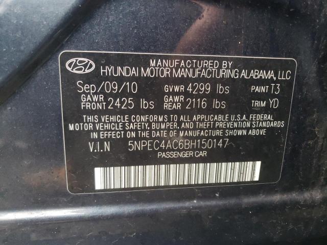 Photo 12 from auction – 2011 HYUNDAI SONATA SE with VIN 5NPEC4AC6BH150147