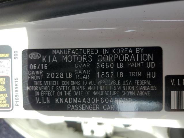 Photo 12 from auction – 2017 KIA RIO LX with VIN KNADM4A30H6040039