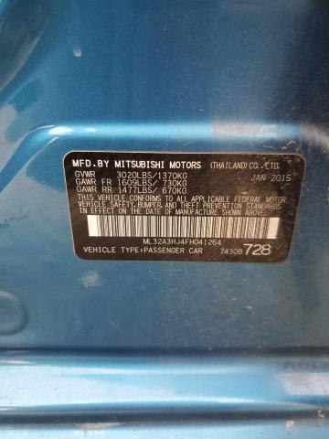Photo 12 from auction – 2015 MITSUBISHI MIRAGE DE with VIN ML32A3HJ4FH041264