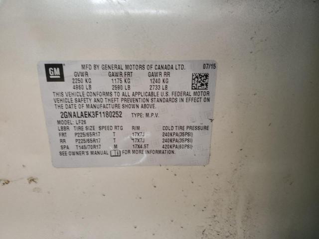 Photo 12 from auction – 2015 CHEVROLET EQUINOX LS with VIN 2GNALAEK3F1180252