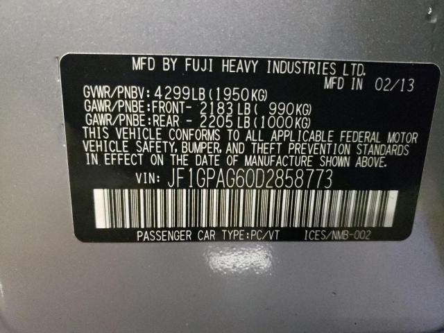 Zdjęcie 13 z aukcji – 2013 SUBARU IMPREZA LI z VIN JF1GPAG60D2858773