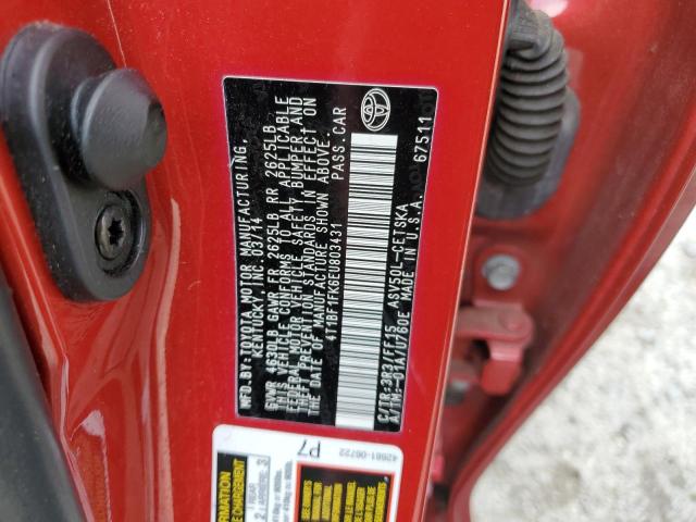 Photo 12 from auction – 2014 TOYOTA CAMRY L with VIN 4T1BF1FK6EU803431