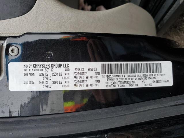 Photo 12 from auction – 2013 CHRYSLER TOWN & COU with VIN 2C4RC1CG6DR571839