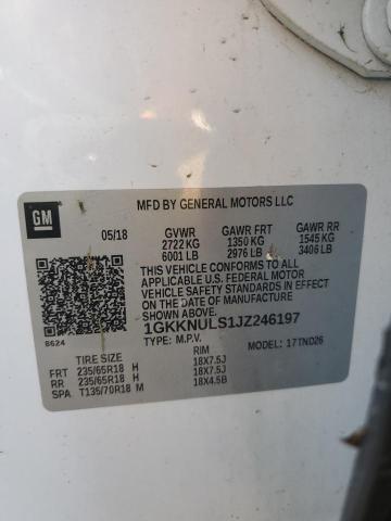 Photo 14 from auction – 2018 GMC ACADIA SLT with VIN 1GKKNULS1JZ246197
