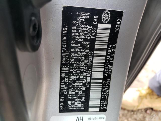 Photo 13 from auction – 2013 TOYOTA AVALON HYB with VIN 4T1BD1EB2DU013985