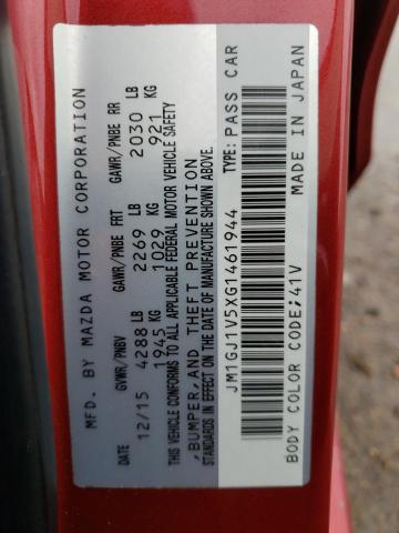 Photo 13 from auction – 2016 MAZDA 6 TOURING with VIN JM1GJ1V5XG1461944